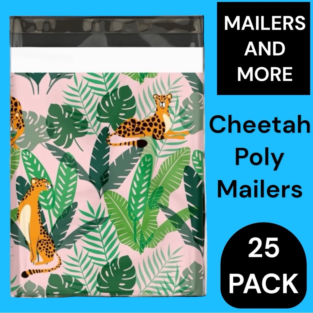 25 10X13 Poly Mailers, Cheetahs, Shipping Envelopes PRICE IS FIRM - Picture 4 of 9